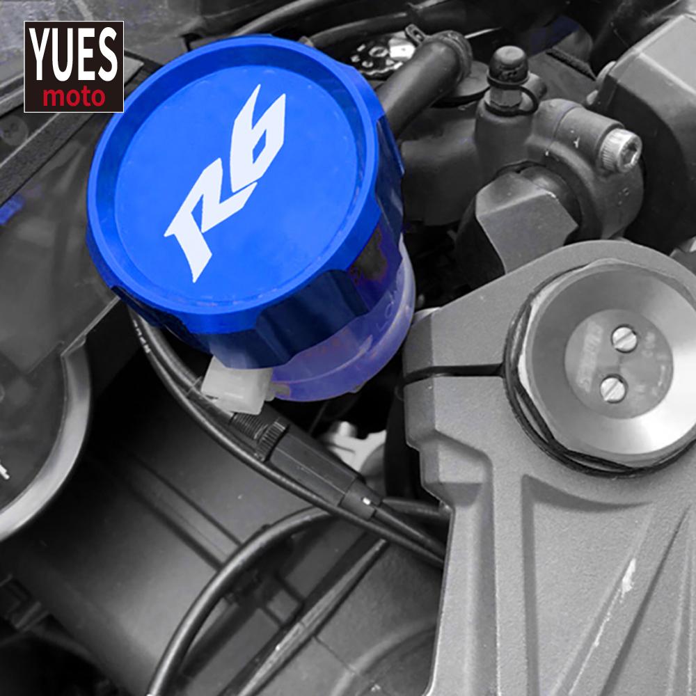 Motorcycle Accessories Front & Rear Brake Reservoir Fluid Cover For Yamaha YZF R6 2009- 2015 2016 2017 2018  