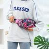 Portable Flower Pattern Waist Bag Printing Waterproof Wallet Large Capacity Oxford Cloth Shoulder Bag Outdoor Sports