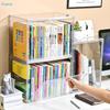 Transparent Acrylic Desktop Display Cabinet - Dustproof Large Capacity Bookshelf, CD Album Book Magazine Sorting Storage Box
