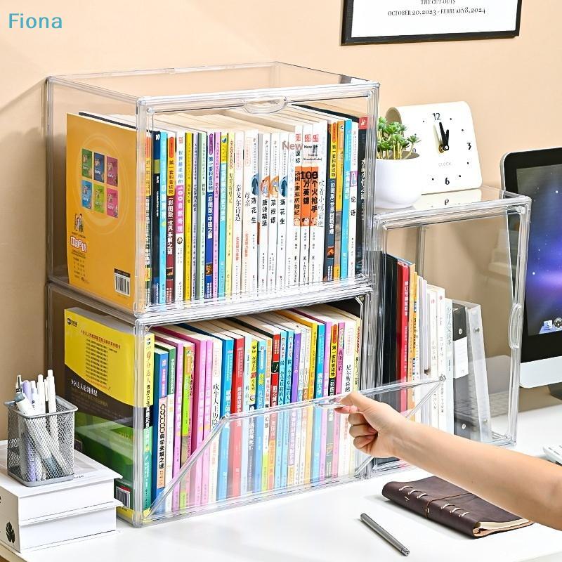 Transparent Acrylic Desktop Display Cabinet - Dustproof Large Capacity Bookshelf, CD Album Book Magazine Sorting Storage Box