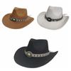 Cotton Sun Protection Knight Hat Wide Brim Cowgirls Visor Cap Adjustable Tibetan Hat  Men