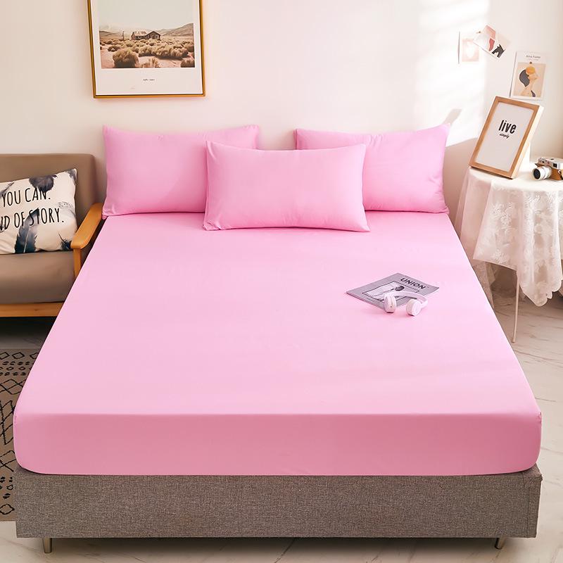 Solid Color Princess Style Brushed Bed Skirt with Dustproof Full Wrap