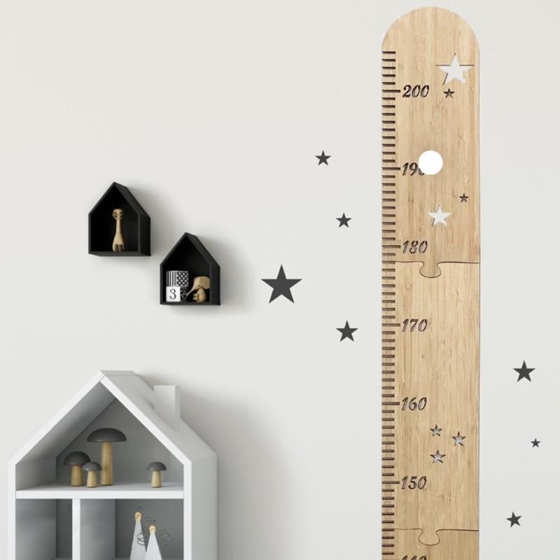 1Set Kids Height Growth Chart Ruler Children Height Gauge Room Decoration for Home Bedroom Dormitory Household