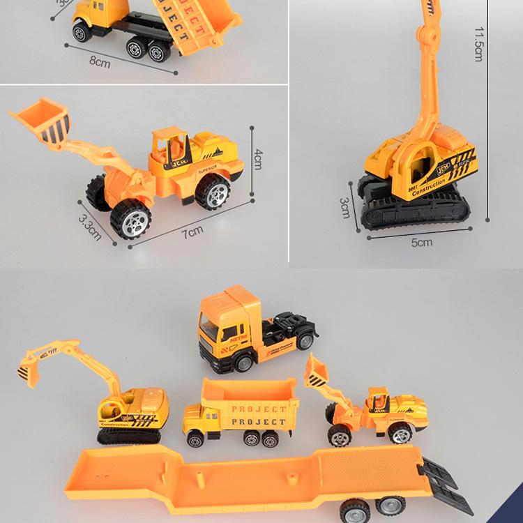 1Set Large Alloy Construction Truck Model Toys Alloy Aircraft Racing Helicopter Scooter Model