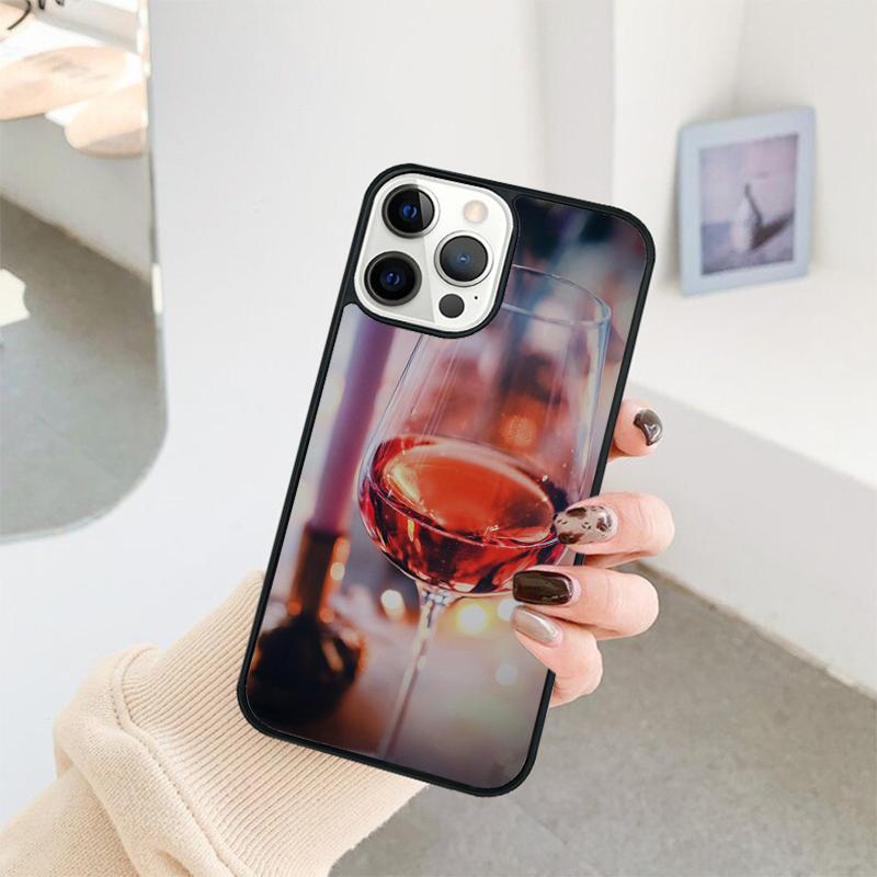 Red Wine Glass Phone Case For iPhone 17 Air 16 15 14 11 12 13 Pro MAX Plus coque Cover Shell