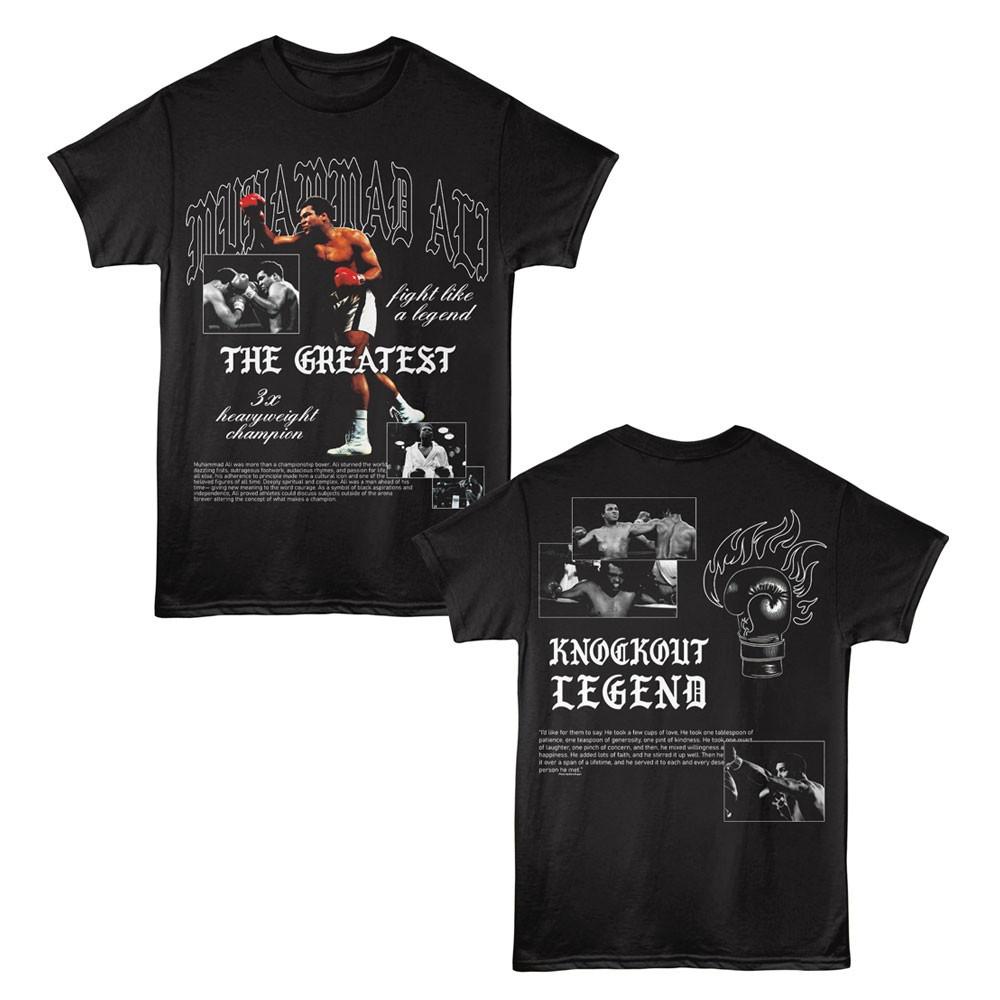 Muhammad Ali 3X Heavywieght Champion The Greatest Knockout Legend Men T Shirt M