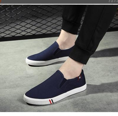 New Korean Version Of Spring Lazy Shoes, One-Pedal Casual Solid-Color Men'S And Women'S Board Shoes, Canvas Shoes, Deodorant Sports Shoes