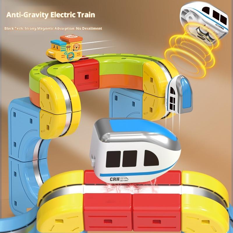 Magnetic Bullet Train Set With Electric Locomotive Magnetic Track DIY Building Blocks For Stem Educational Construction