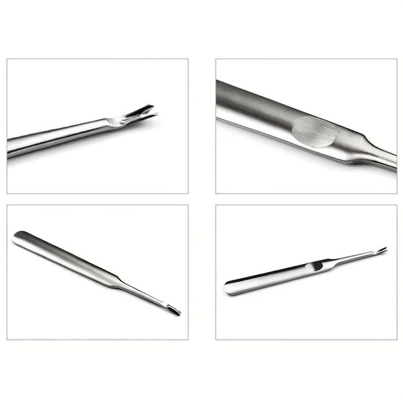 Professional Stainless Steel Cuticle Pusher Nail Exfoliator Dead Skin Fork Manicure And Pedicure Tools Nail Care Unscented
