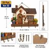 Wood House Key Holder 2D Flat Wall Key Rack New Decorative Key Hanger  Living Room Decor