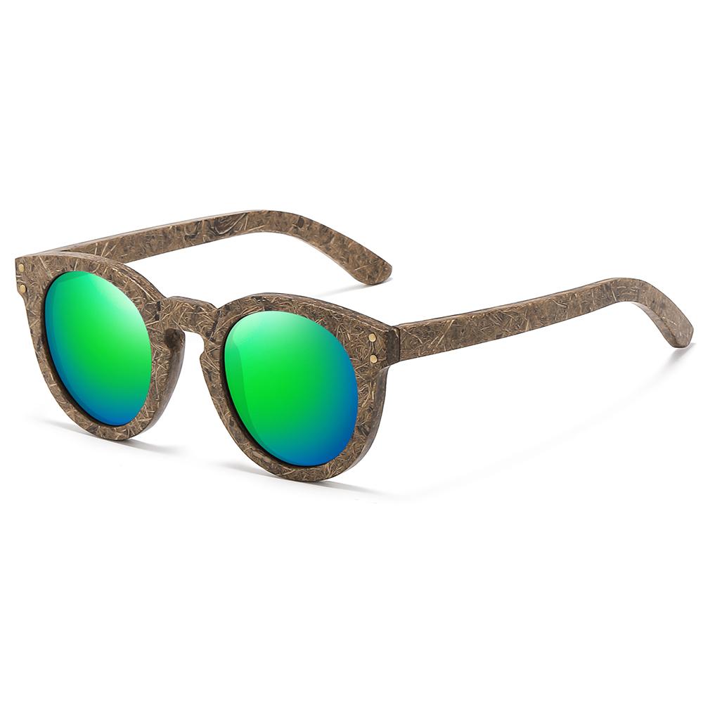 GM brand coconut fiber sunglasses Eco-friendly new wood,made polarized UV400 protection natural degradation glasses 8242 Other зелёный