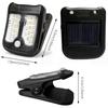 30 LED Solar Garden Outdoor Lights Clip Light Waterproof Motion Sensor Camping Lamp Rechargeable for Landscape Outdoor Wall Deco