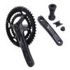 Cycle Crankset with 50T to 34T Chainring Aluminum Alloy Hollow Integrated Cycle Crank Arm Set for 9 Speed to 12 Speed
