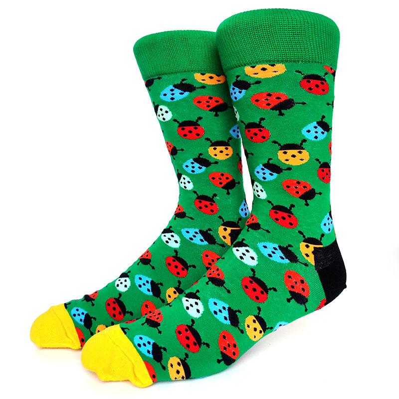 Novelty Happy Funny Men Graphic Socks Cotton Poker Corgi Frog Crazy Burger Piranh Wolf Avocado Eagle Sock