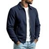 Men's Casual Color Zip-Up Cardigan Jacket for Everyday Wear