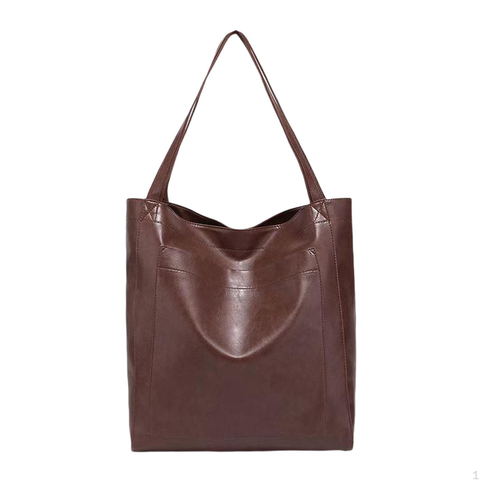 

Женская сумка через плечо Элегантная карманная сумка для работы, шопинга, поездок на работу и обратно на открытом воздухе темно-коричневого