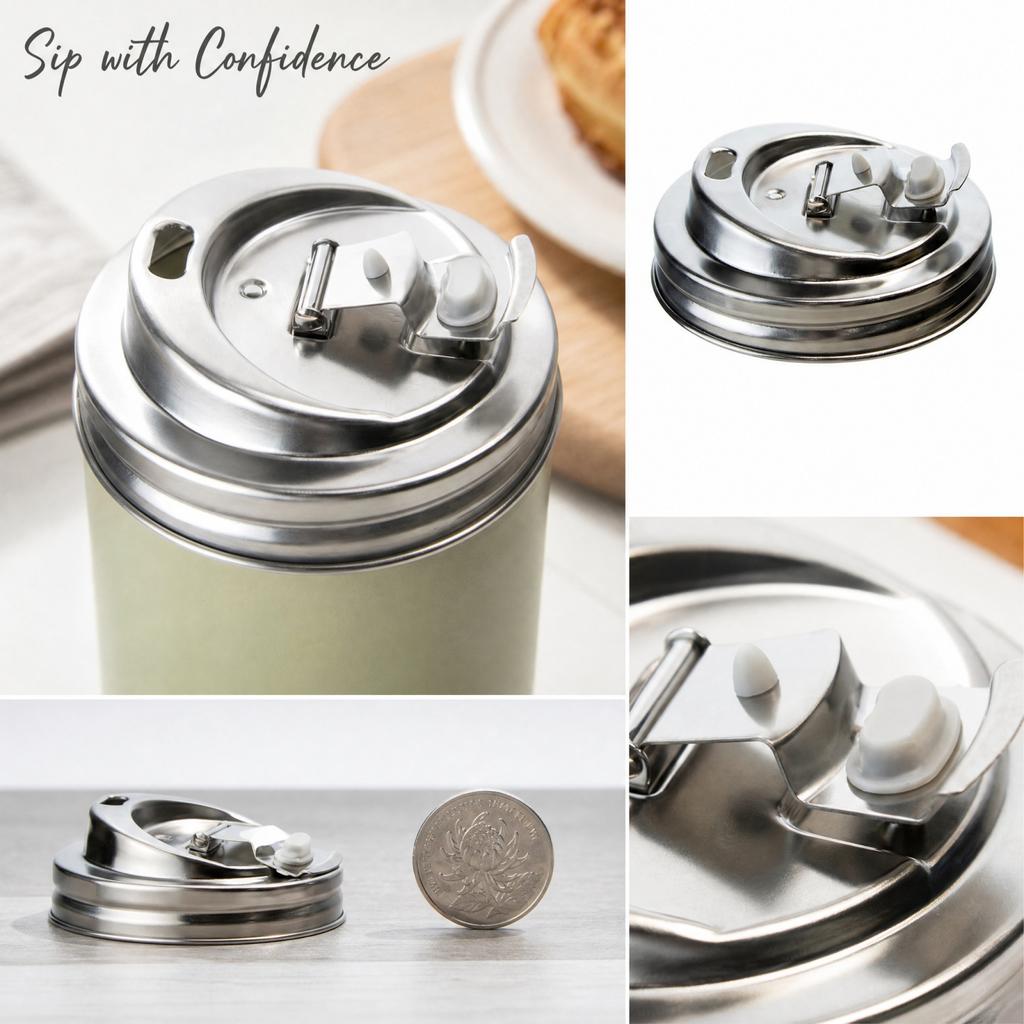 Stainless Bottle Lid Replacement, Leak- Screw- for Travel Mugs and Sports Bottles