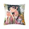 Dzienniki Aptekarki Anime Maomao Poszewka na Poduszkę Nadruk Poliester Pokrowiec na Poduszkę Pokrowiec na Poduszkę Samochodowy Zamek Błyskawiczny 45*45cm