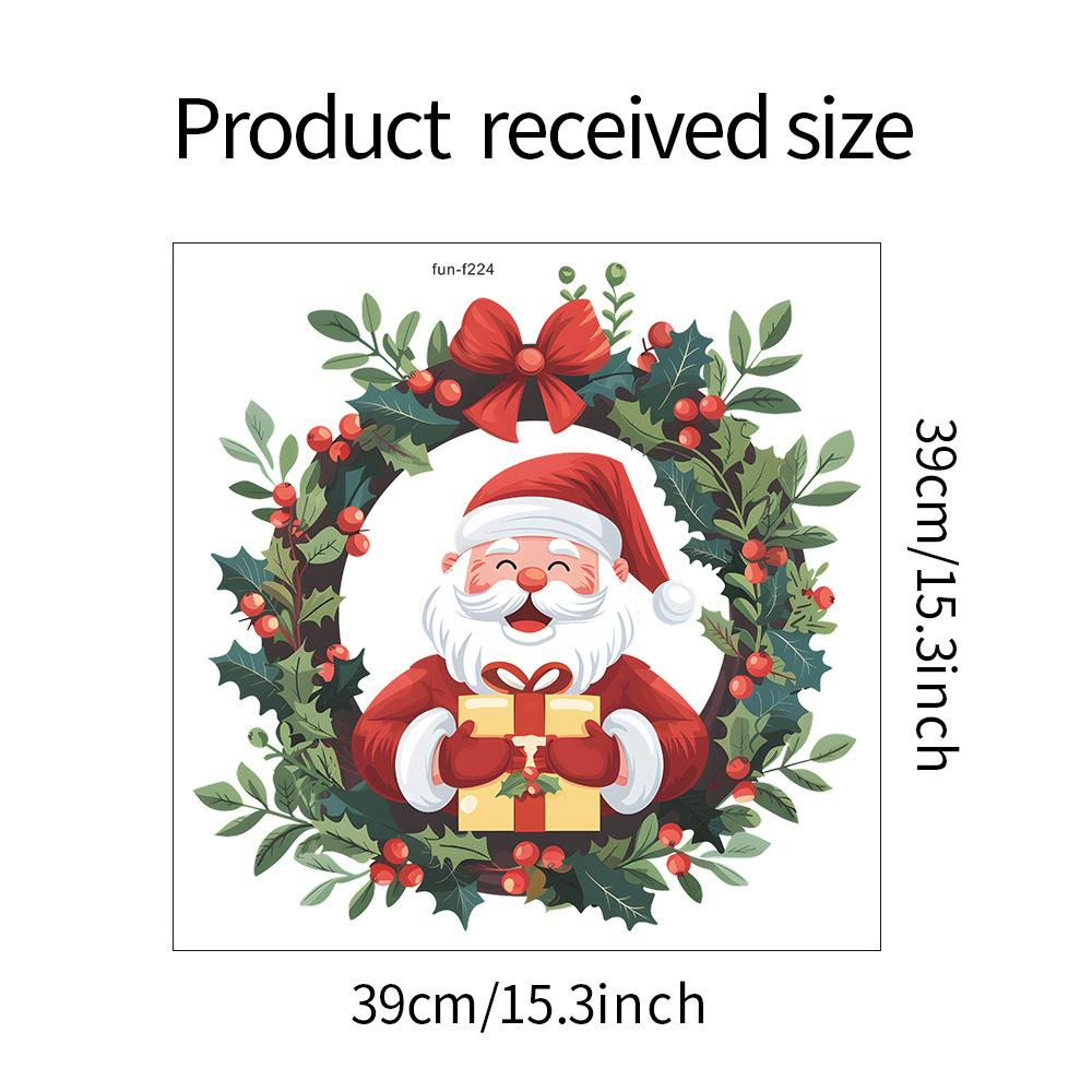 

Санта-Венки Зеленые Растения Подарки Спальня Гостиная Кабинет Фон Ландшафтный Дизайн Наклейки На Стены 39*39CM/fun-f224