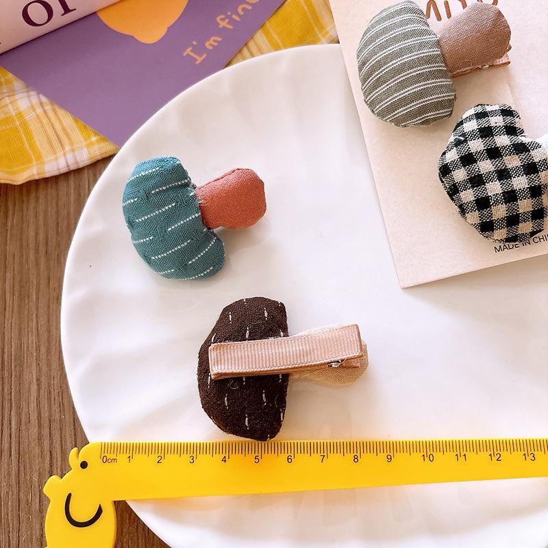 Urocze materiałowe grzybki spinki do włosów gumka pierścionek dla dzieci dziewczynek klips do włosów opaska spinka akcesoria wsuwka nakrycie głowy