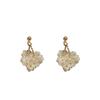 Silver Needle Pearl Flower Tassel Earrings Retro Sweet Temperament Earrings Fashion Versatile Premium Earrings Women