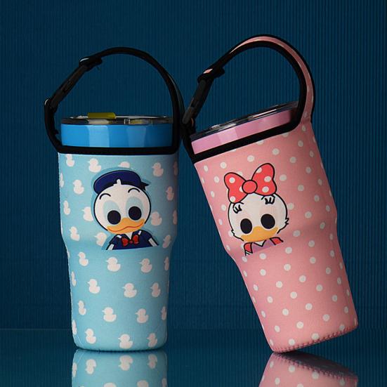 Mickey Bär Fisch Getränkebecher Tassenabdeckung für Yeti Rambler Glasbeutel Halter Hülle