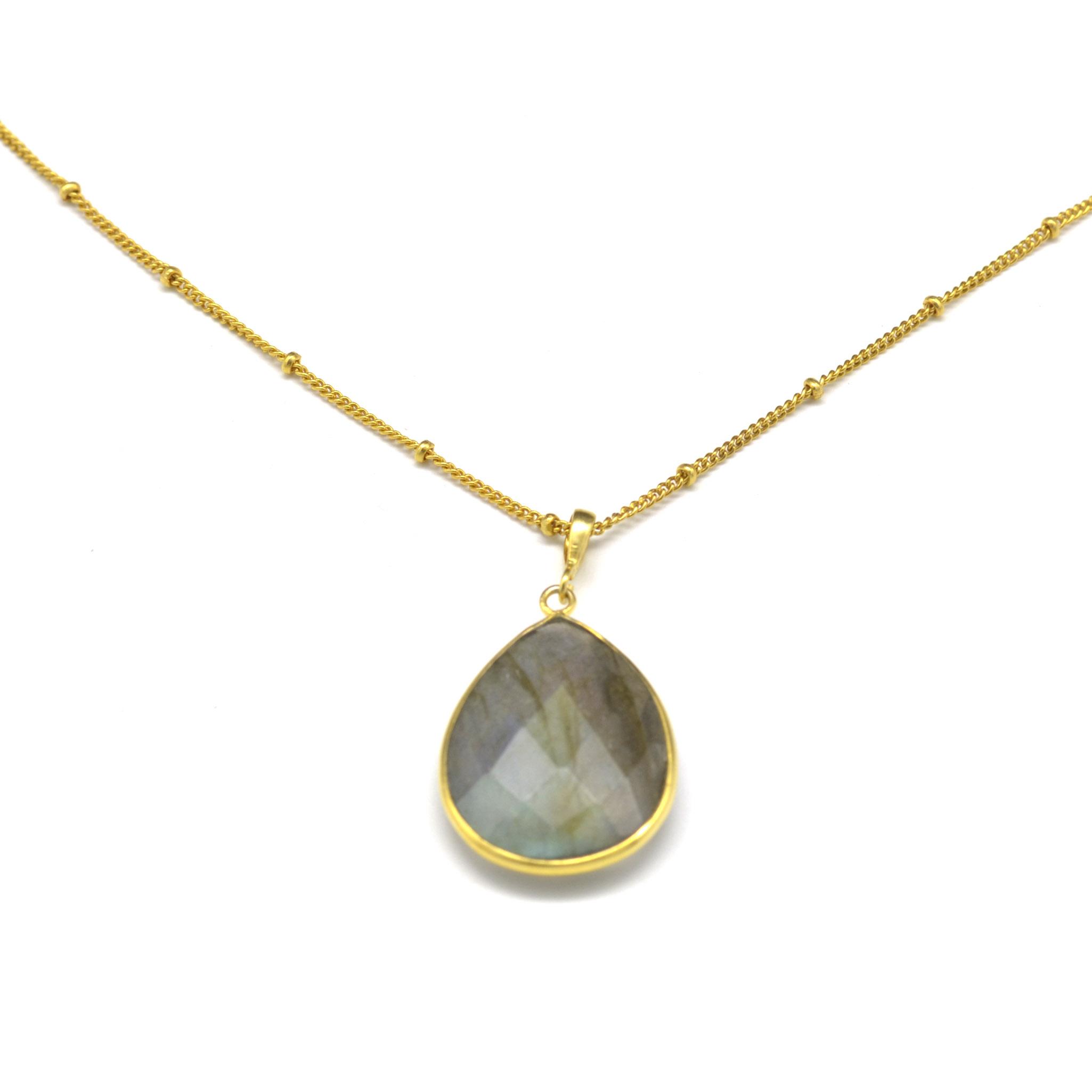 

Ожерелье из стерлингового серебра 925 пробы с лабрадором, ожерелье ручной работы с драгоценным камнем в виде груши, подарок для ее мамы, подарок на годовщину 20 Inch серый