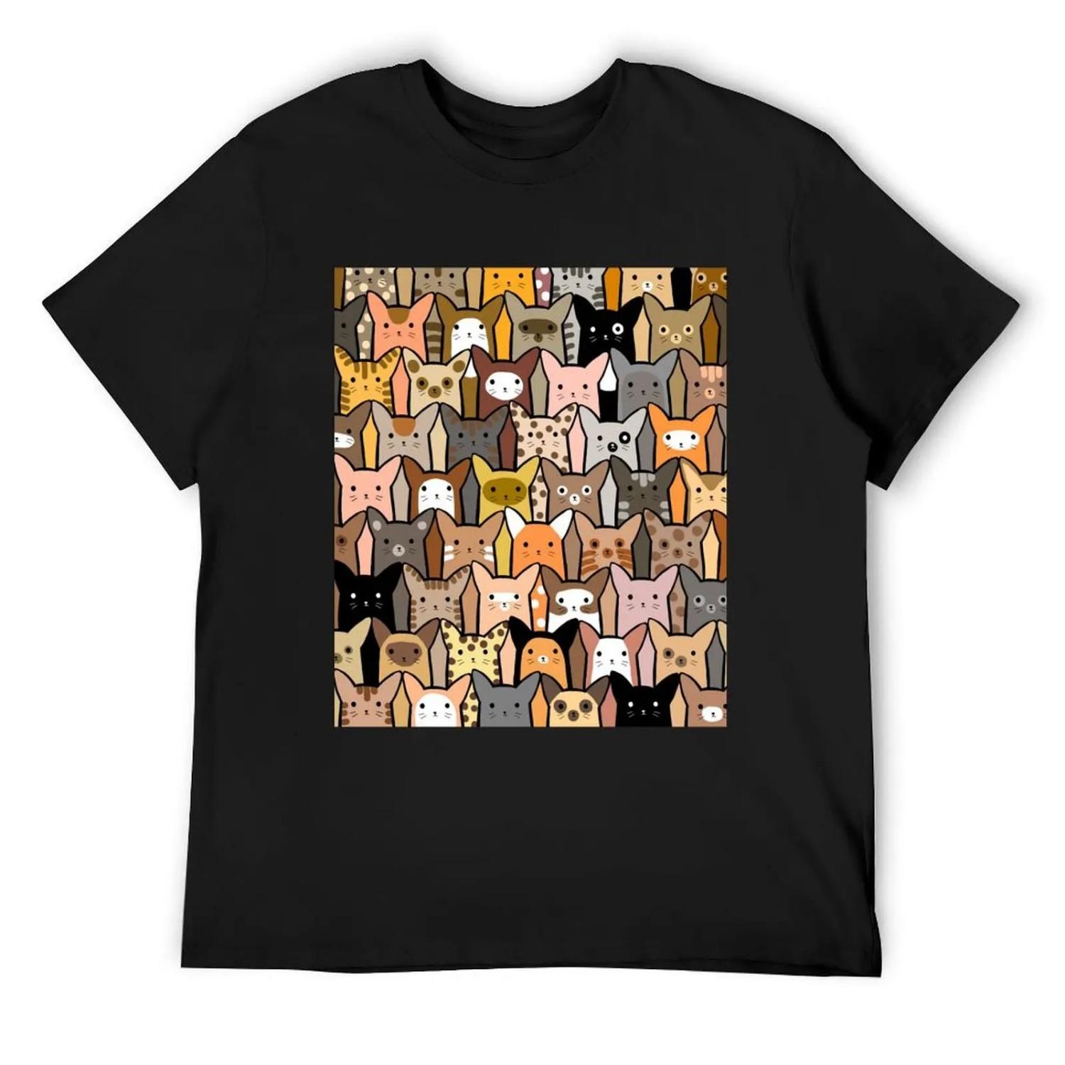 

Cats all over the place T-Shirt luxury designer custom t shirt Louboutins Funny t-shirt mens white t shirts XXXXXL чорний
