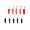 CERRXIAN Reines Gold 2mm Stift Audio Bananen Lautsprecherkabel Bananenstecker Lautsprecherkabel Klemme Audio Kabel Klemmenstecker Gebogen, Kupfer, Vergoldet,