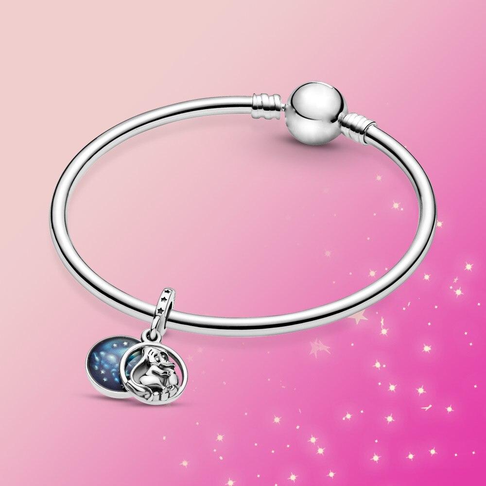 Real 925 Sterling Silver Dumb Charm Dangle Pendant Bead Fit Original Fashion Bracelet Women Fashion Jewelry Gift