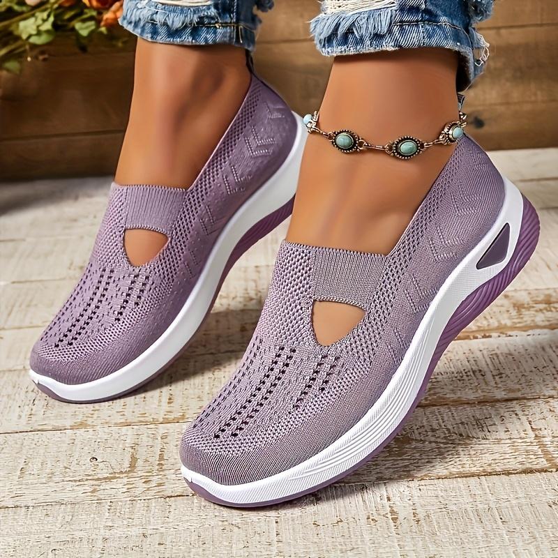 Women's Breathable Mesh Sleeve Sports Shoes Lightweight And Comfortable Walking Shoes PVC Sole  Cloth Shoe Pad