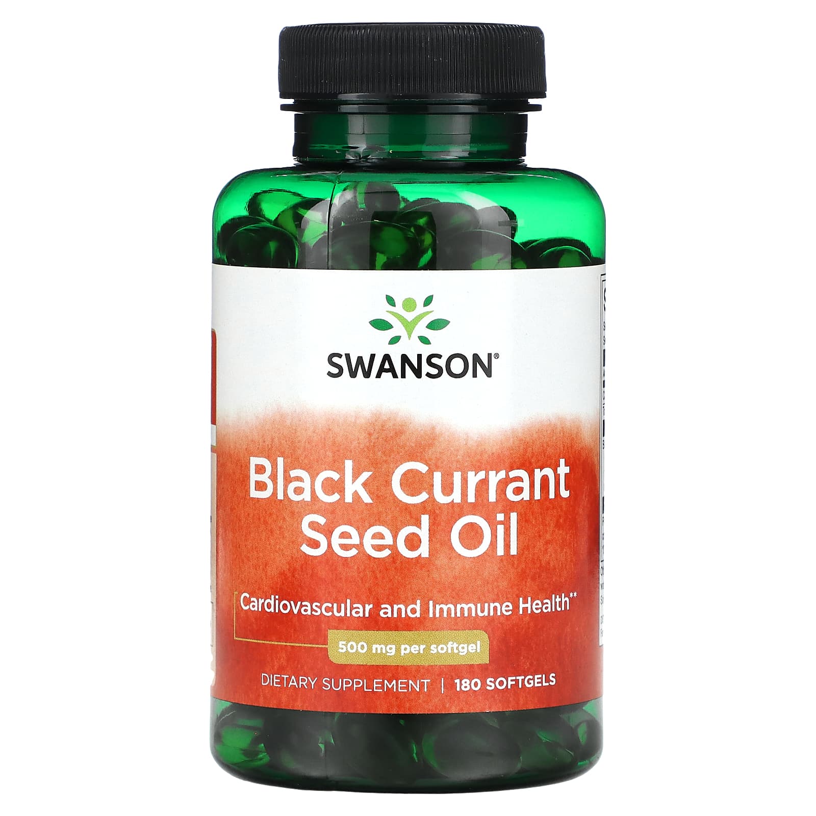 

Blackcurrant Seed Oil, 500Mg, 180 Softgels