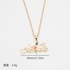 HNSP Palestine Arabic Stainless Steel Pendant Chain Necklace For Women Palestine Series Zircon Accessories