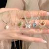 Farbverlauf Schmetterling Fransen Halskette für Damen - Elegante Halsbandkette, Süßes und Cooles Halsaccessoire