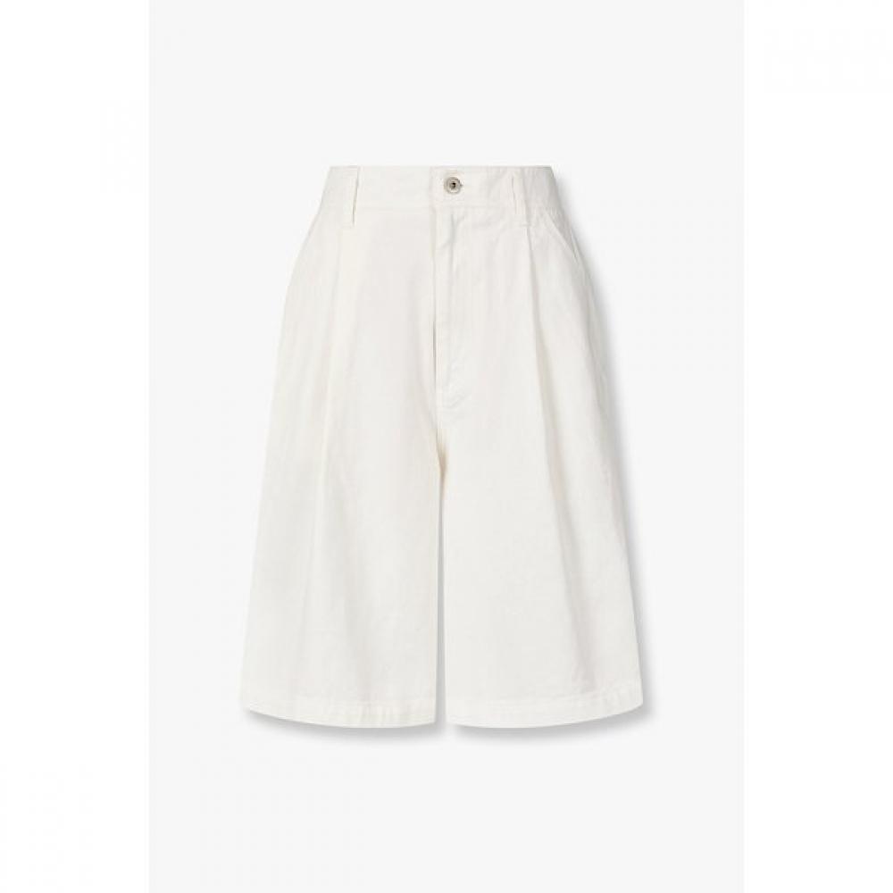 Studio Tomboy Denim Bermuda Pants Tuck Pleat  9176262982ct 