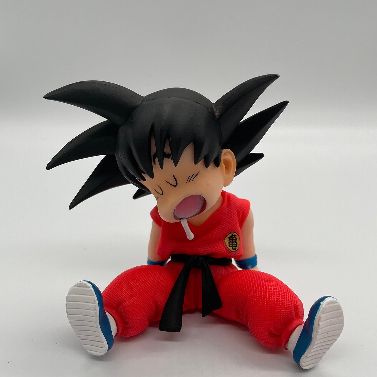 

New Dragon Ball Mini Goku Sleeping Figure Drooling Sleep Scene Anime Peripheral Desktop Decor Statue For Anime Fans Toy Gift