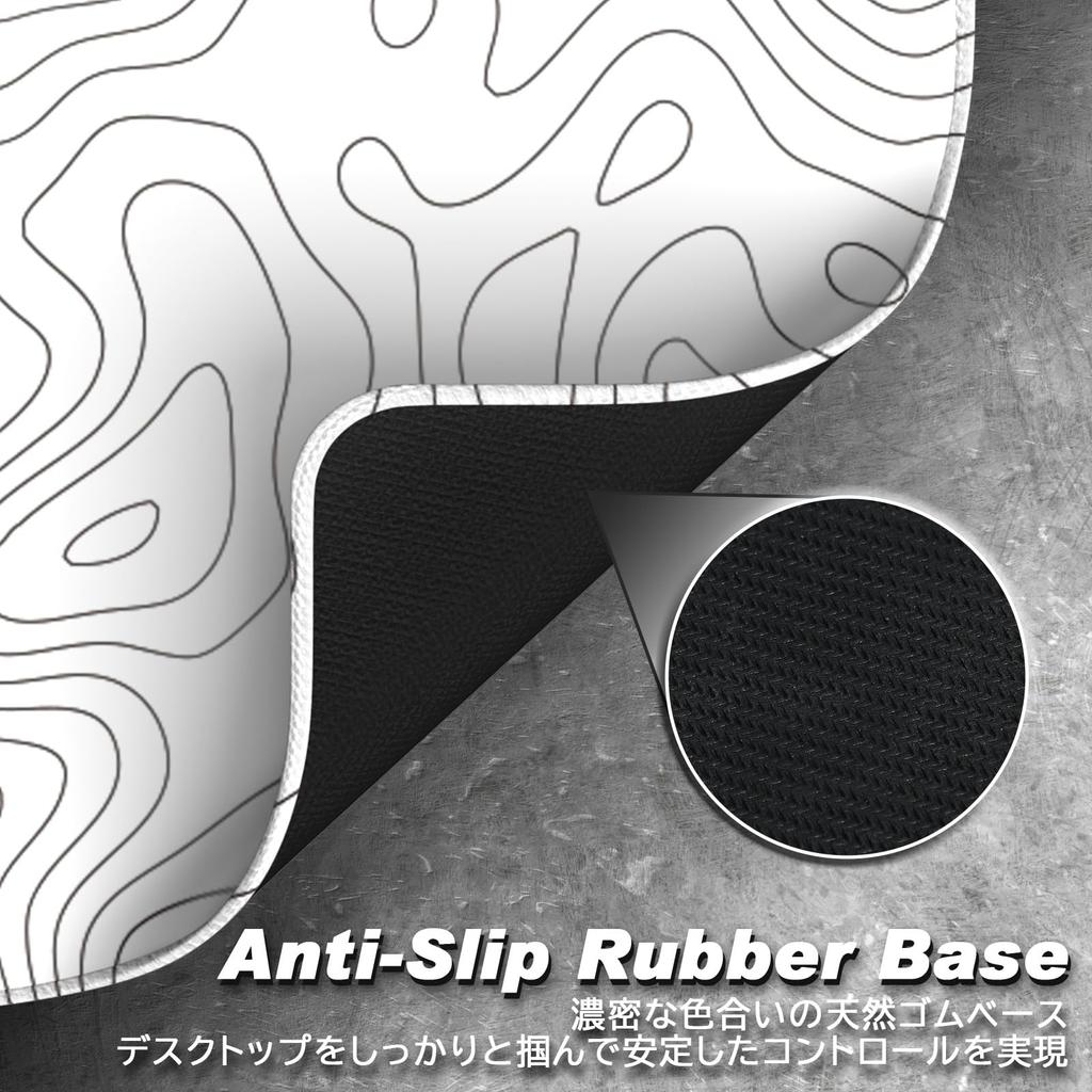 ATTACK SHARK CM02 Mouse Pad for Gaming Mouse 440 X 400 X 4mm Terrain Contour Laser Compatible with Optical Mouse Rubber Sole Thick High Precision