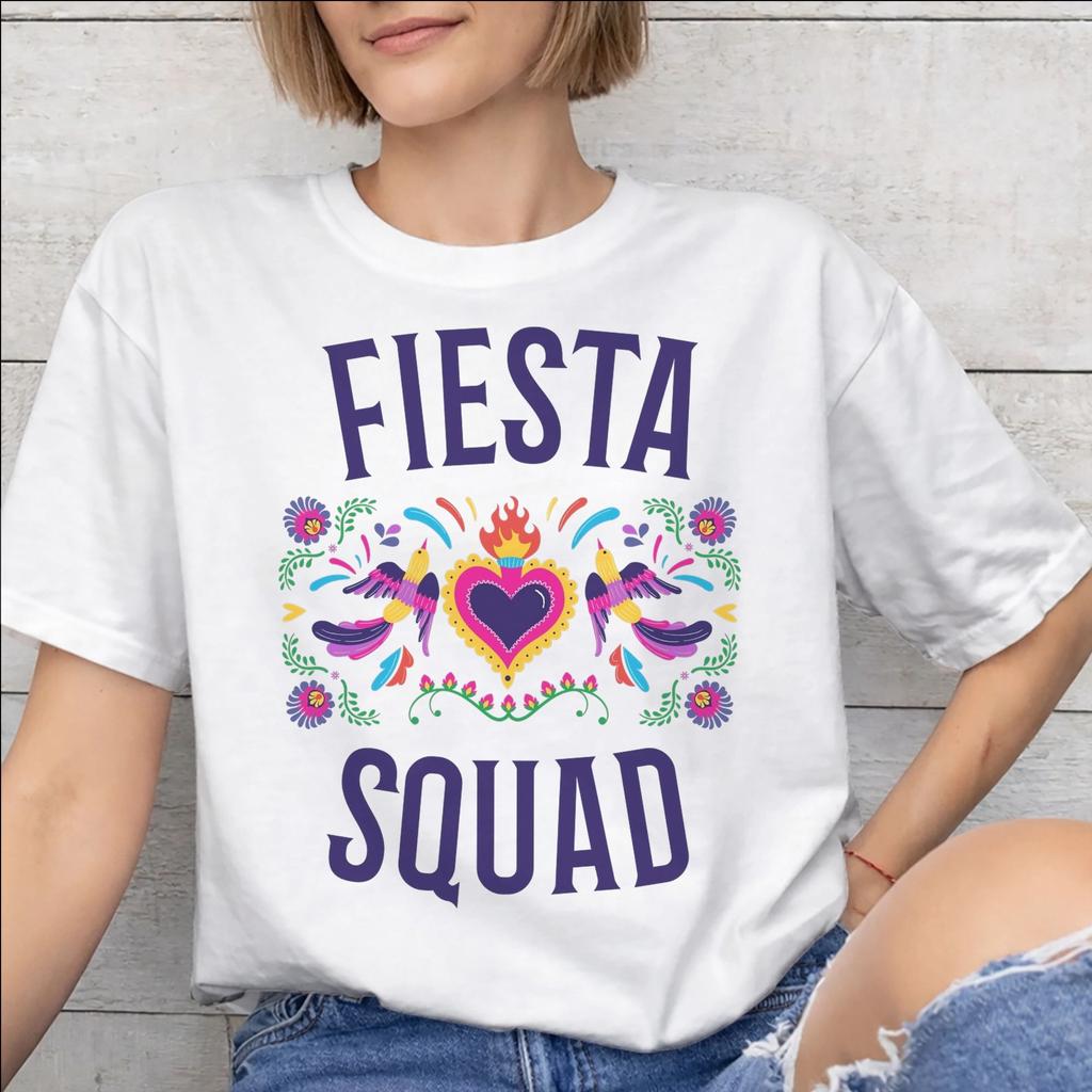 Fiesta Squad Cinco De Mayo New Arrival T Shirts Unisex Unisex Pure Cotton Tee Shirt Clothing