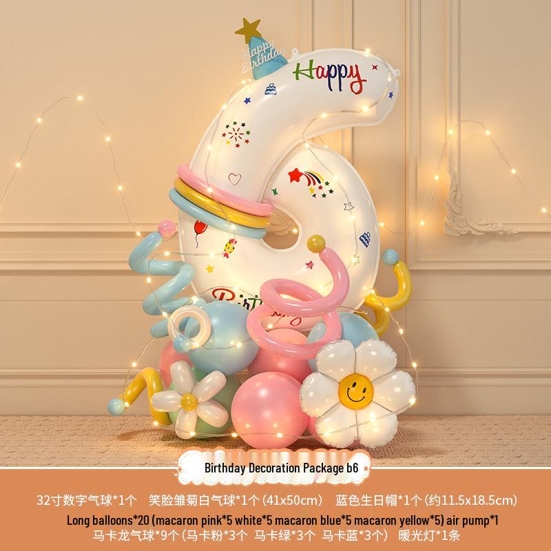 Accessori fotografici per il 3° compleanno del bambino: Palloncini e Decorazioni Numeriche