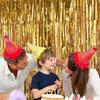 2Meters Party Backdrop Curtains Glitter Gold Tinsel Fringe Foil Curtain Birthday Wedding Decoration Adult Anniversary Decortion