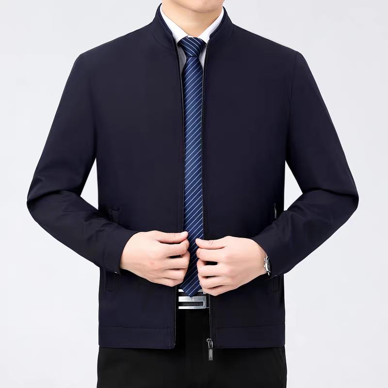 Firstview Men's Business Casual Stand-Collar Zip Jacket FV25D1645