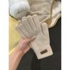 Atmospheric Knitted Gloves Women's Autumn and Winter New Student Versatile Warm Antifreeze Gloves
