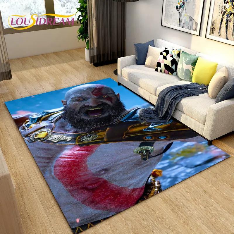 God of War Game Gamer Area Rug Large,Carpet Rug for Living Room Bedroom Sofa Doormat Decoration,Kids Play Non-slip Floor Mat