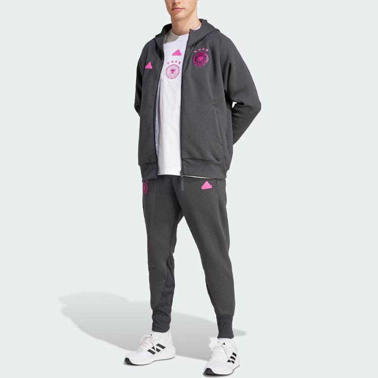 Adidas Germany Travel Full-Zip Hoodie Men Hoodies Carbon-Black IU2096