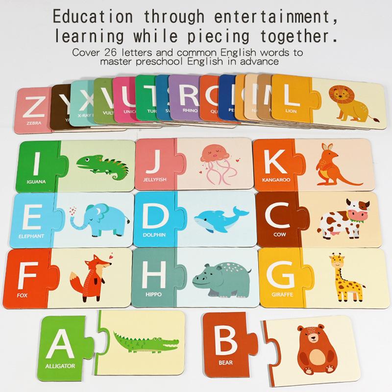 Children'S Early Education Enlightenment Number And Letter Matching Puzzle, Baby Puzzle Early Education Cognition Card Paper Toy