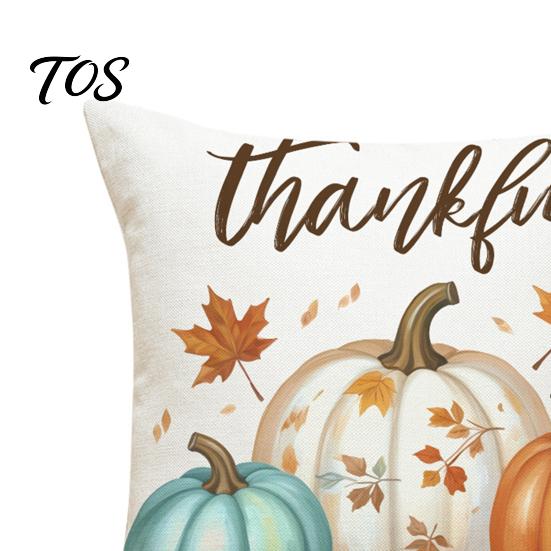 Washable Zippered Pillow Cases Fall Thanksgiving Throw Covers, Pumpkin Maple Leaf Cushion Cases, Autumn Harvest Decorative Covers for Sofa Couch