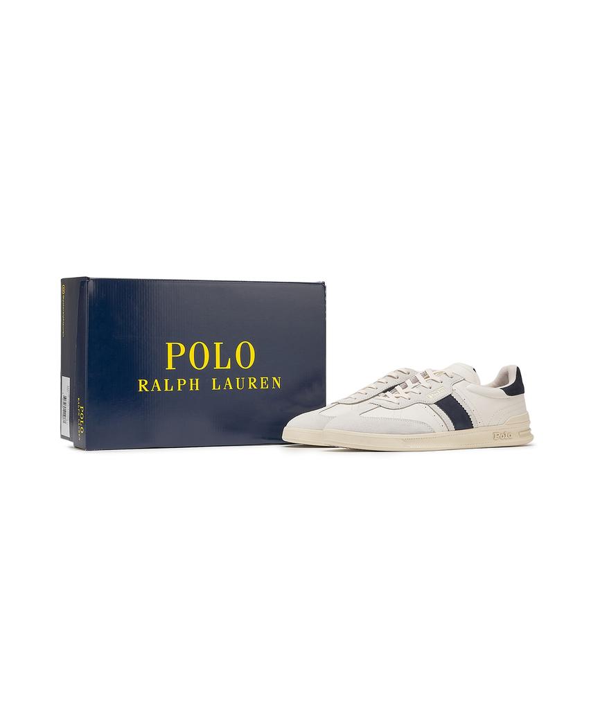 Polo Ralph Lauren Heritage Aera Leather Suede Sneakers - White