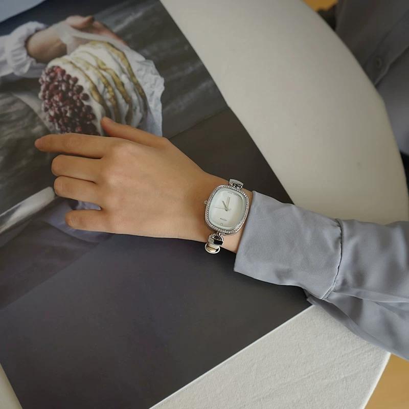 Julius Watch Korean Rhinestone Wristwatch Retro Artistic Waterproof Chic Women's Watch Ins Quartz Watch