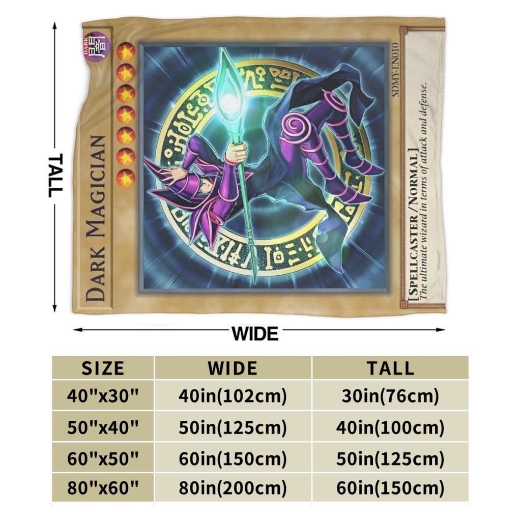 Anime Yu Gi Oh Card Blanket Cover Fleece Warm Throw Blanket for Airplane Travel Bedroom Quilt