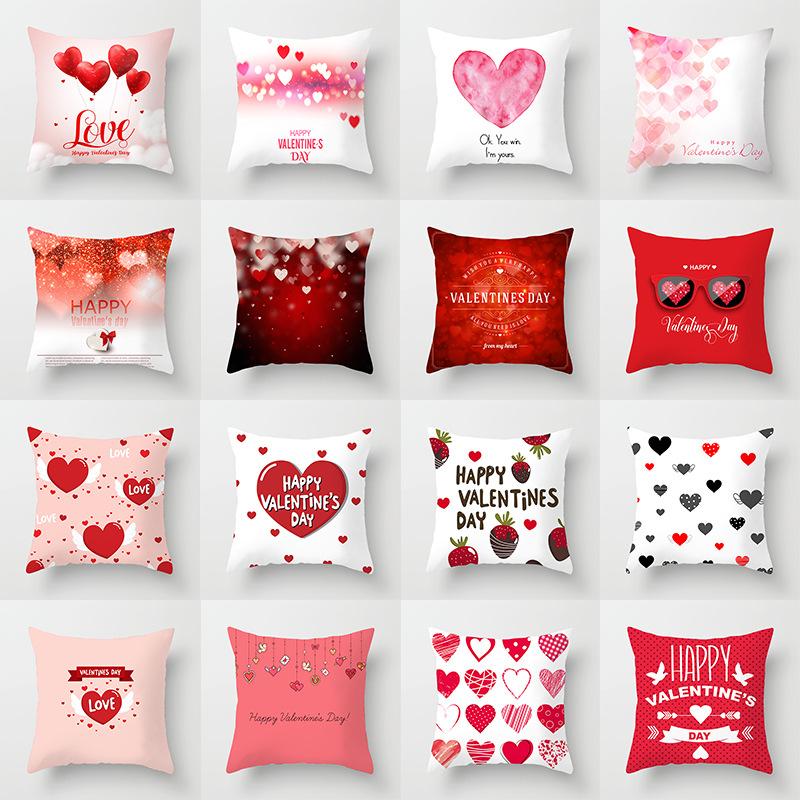 New Valentine's Day Pillowcase, Holiday Gift Home Decoration Pillow Cushion Cover, Love Pillow